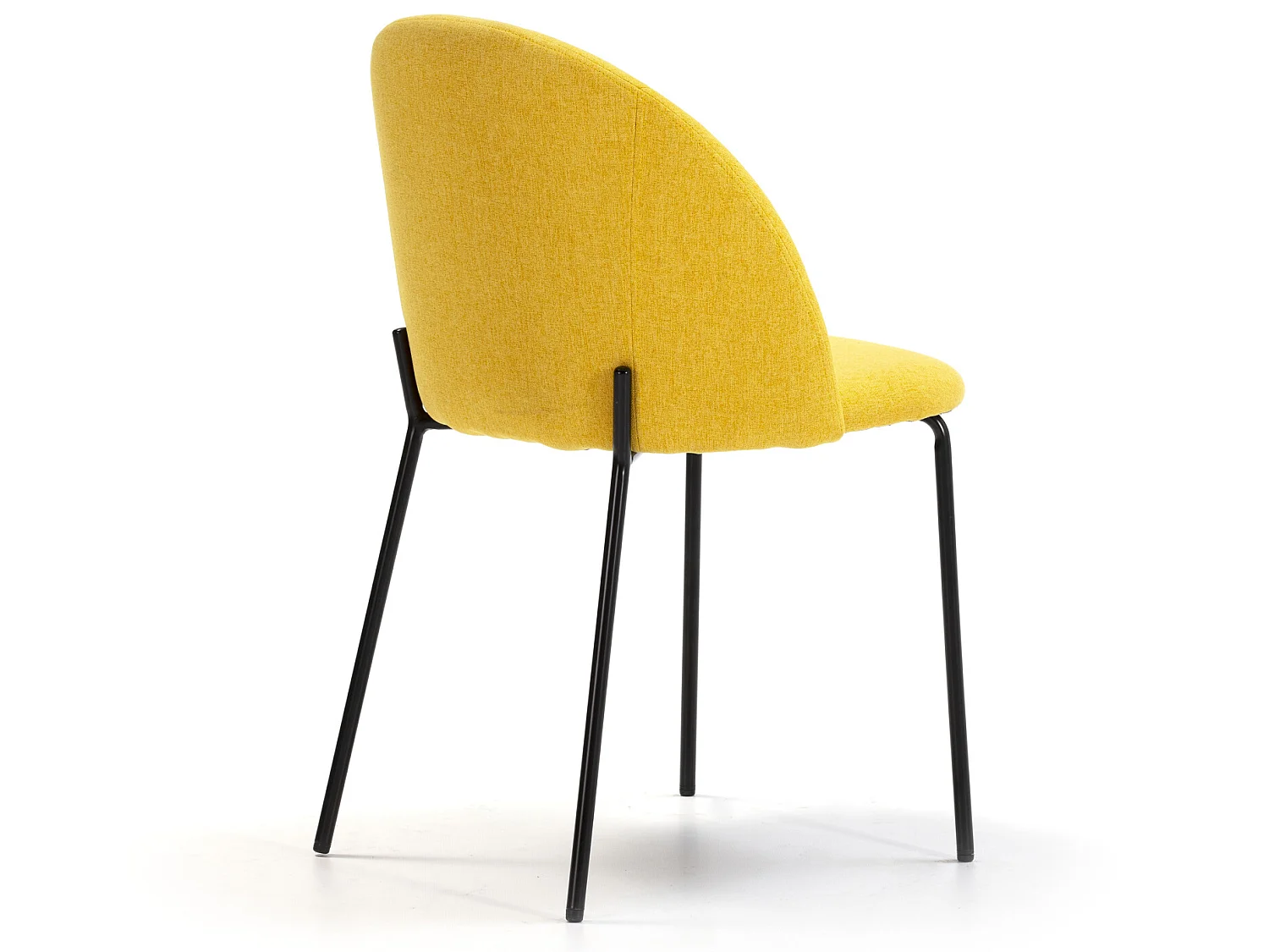 Pack 2 chaises Salle à Manger tapissées Kenia Moutarde, 43 cm x 47cm x 78,5 cm