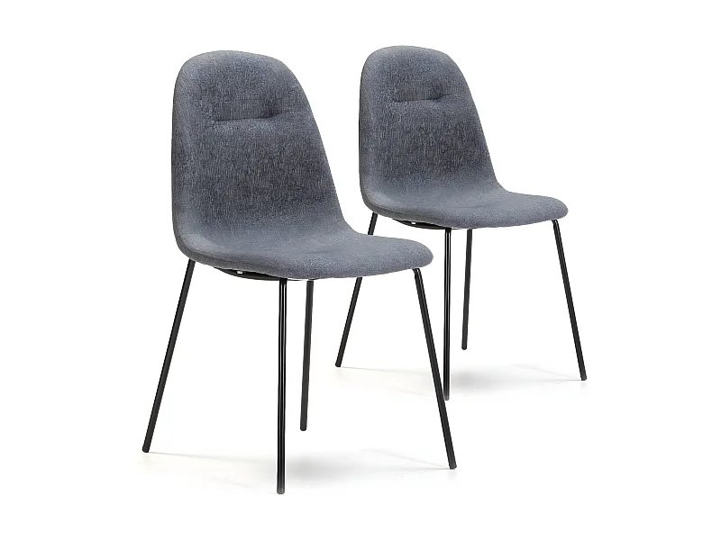 Stuhl-set 2er Brenda Grau