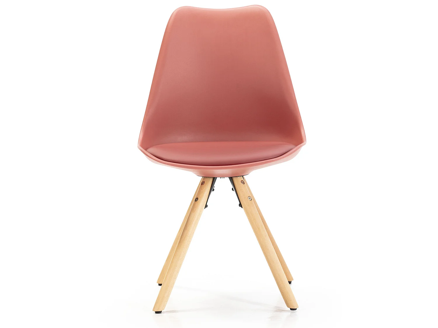 Set di 2 sedie da pranzo Jeff stile nordico rosso, 54 x 49 x 84 cm