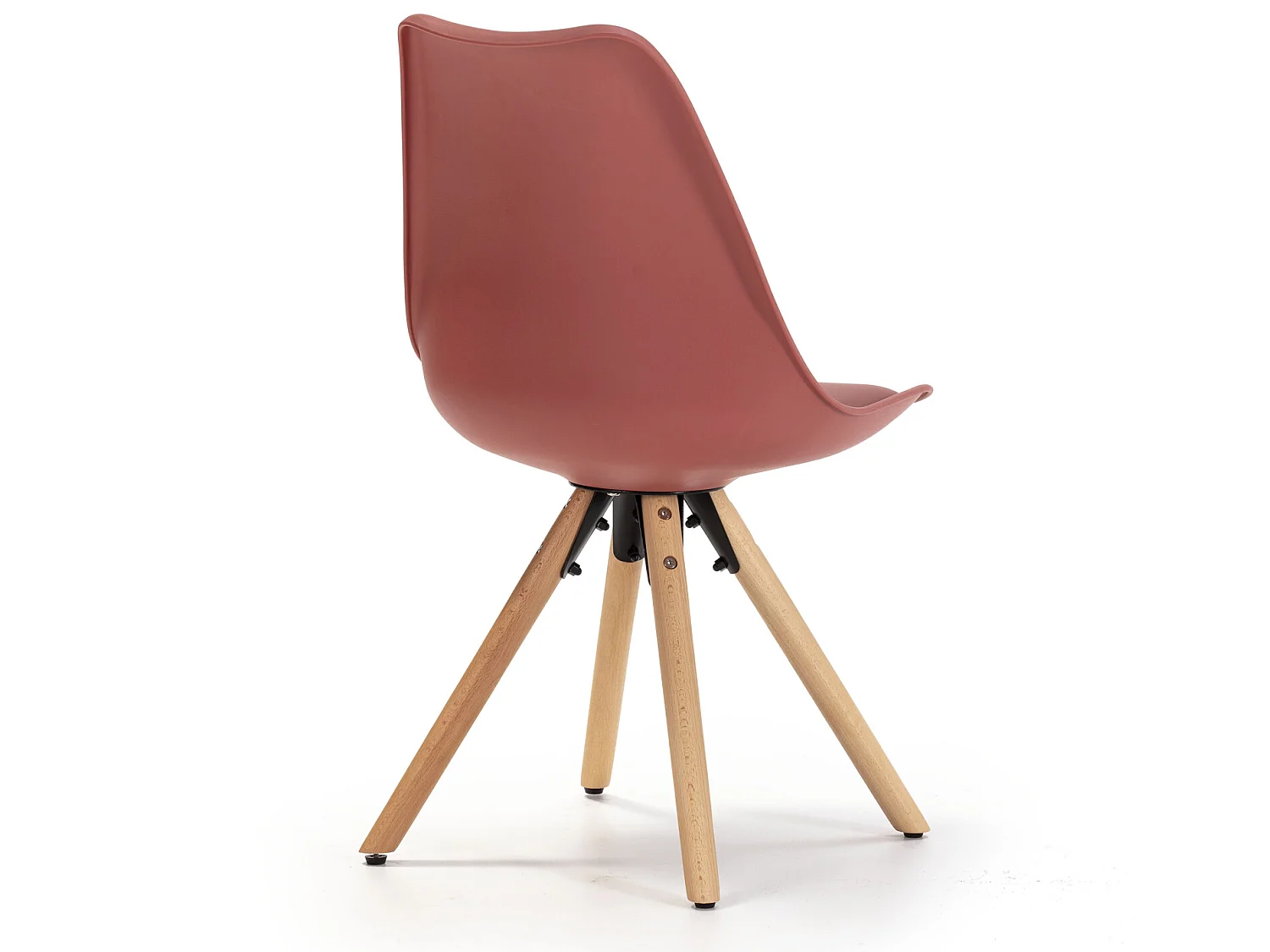 Set di 2 sedie da pranzo Jeff stile nordico rosso, 54 x 49 x 84 cm