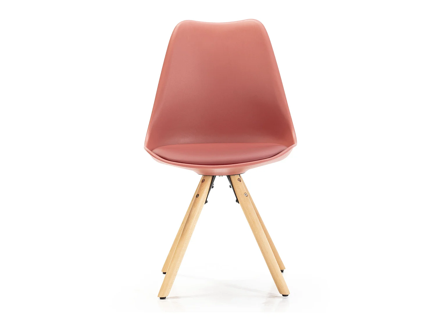 Set van 2 eetkamerstoelen Jeff Nordic Style Rood, 54 x 49 x 84 cm