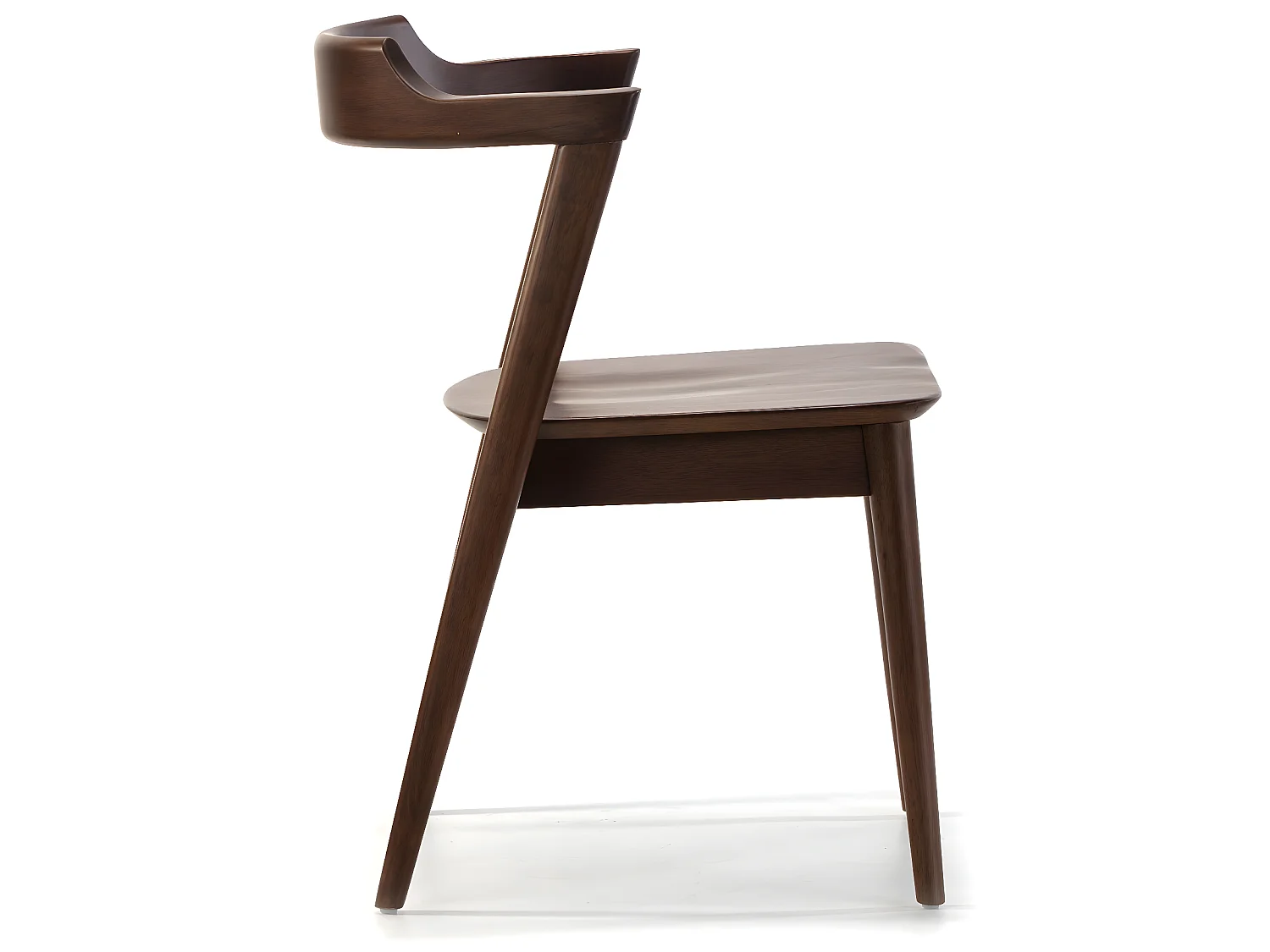 Pack 2 sedie Venus color noce, legno massello, 58 x 57,5 ​​x 76 cm