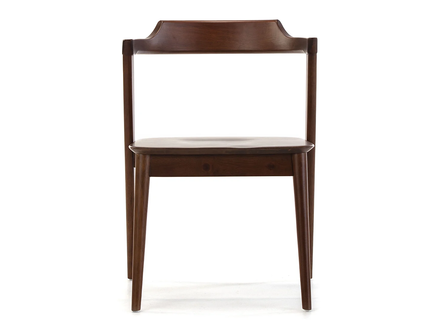 Pack 2 chaises Venus, Couleur Noyer, Bois Massif, 58 cm x 57,5 cm x 76 cm