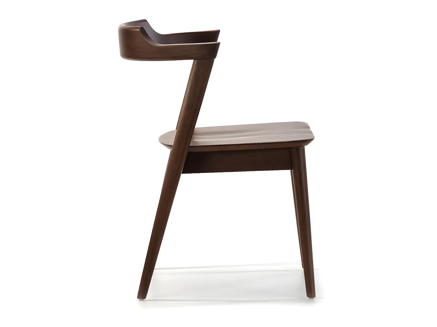 Pack 2 chaises Venus, Couleur Noyer, Bois Massif, 58 cm x 57,5 cm x 76 cm