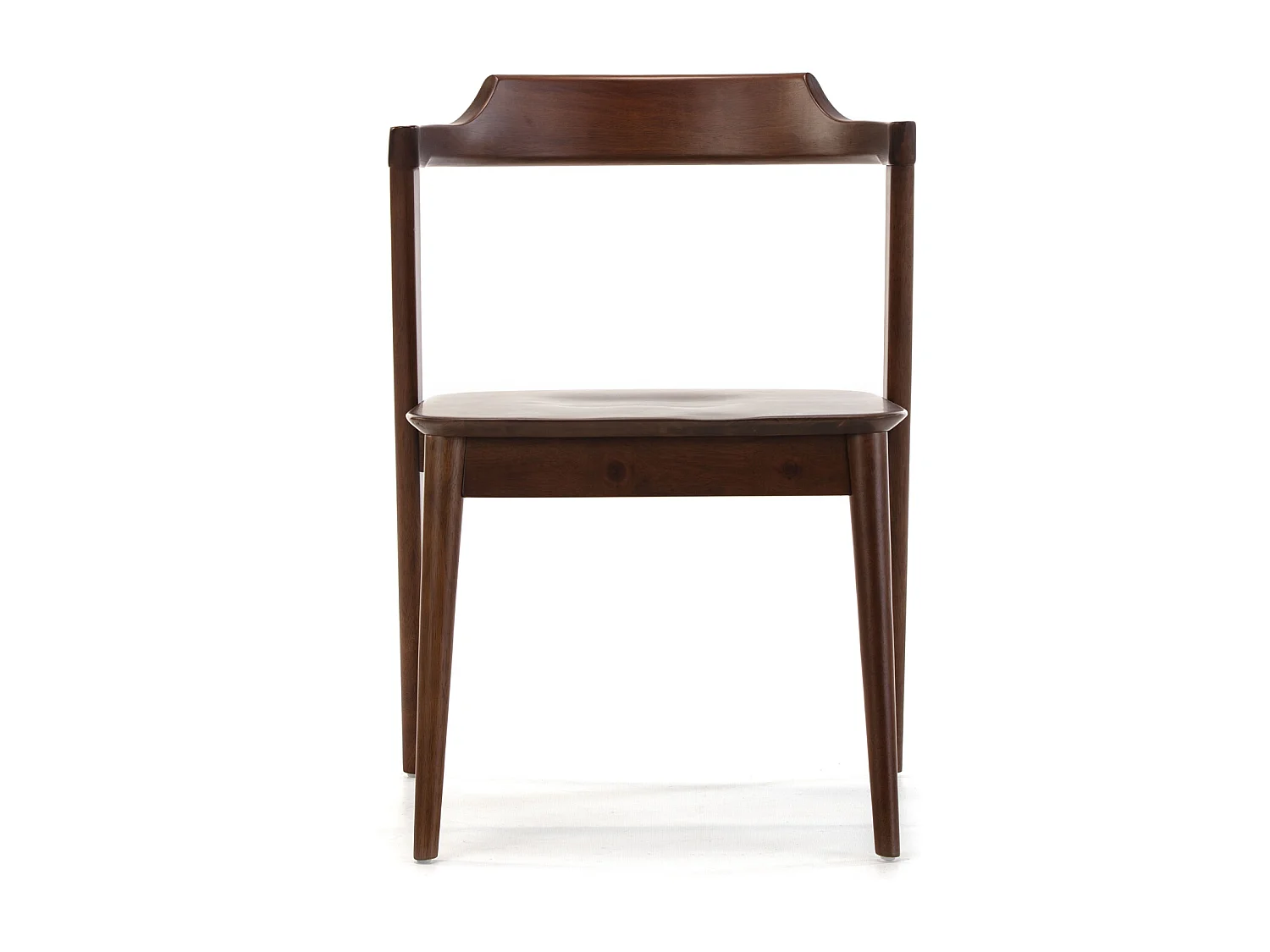 Pack 2 chaises Venus, Couleur Noyer, Bois Massif, 58 cm x 57,5 cm x 76 cm