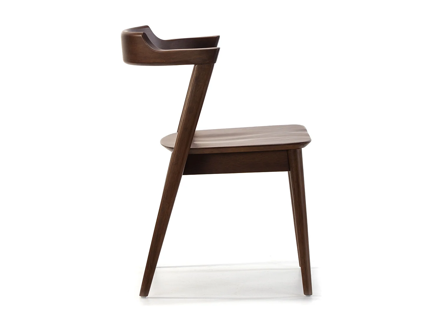 Pack 2 chaises Venus, Couleur Noyer, Bois Massif, 58 cm x 57,5 cm x 76 cm