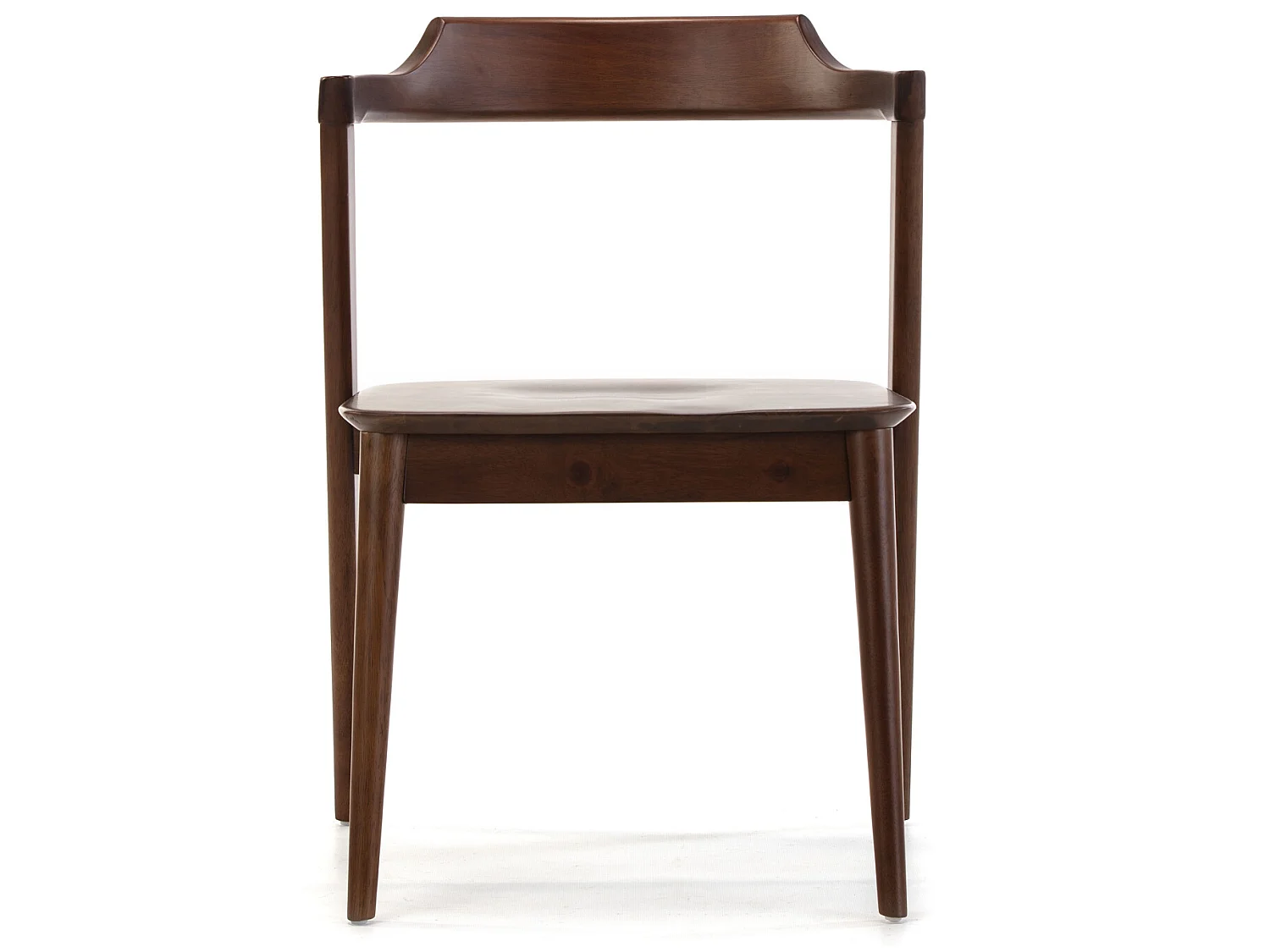 Pack 2 chaises Venus, Couleur Noyer, Bois Massif, 58 cm x 57,5 cm x 76 cm