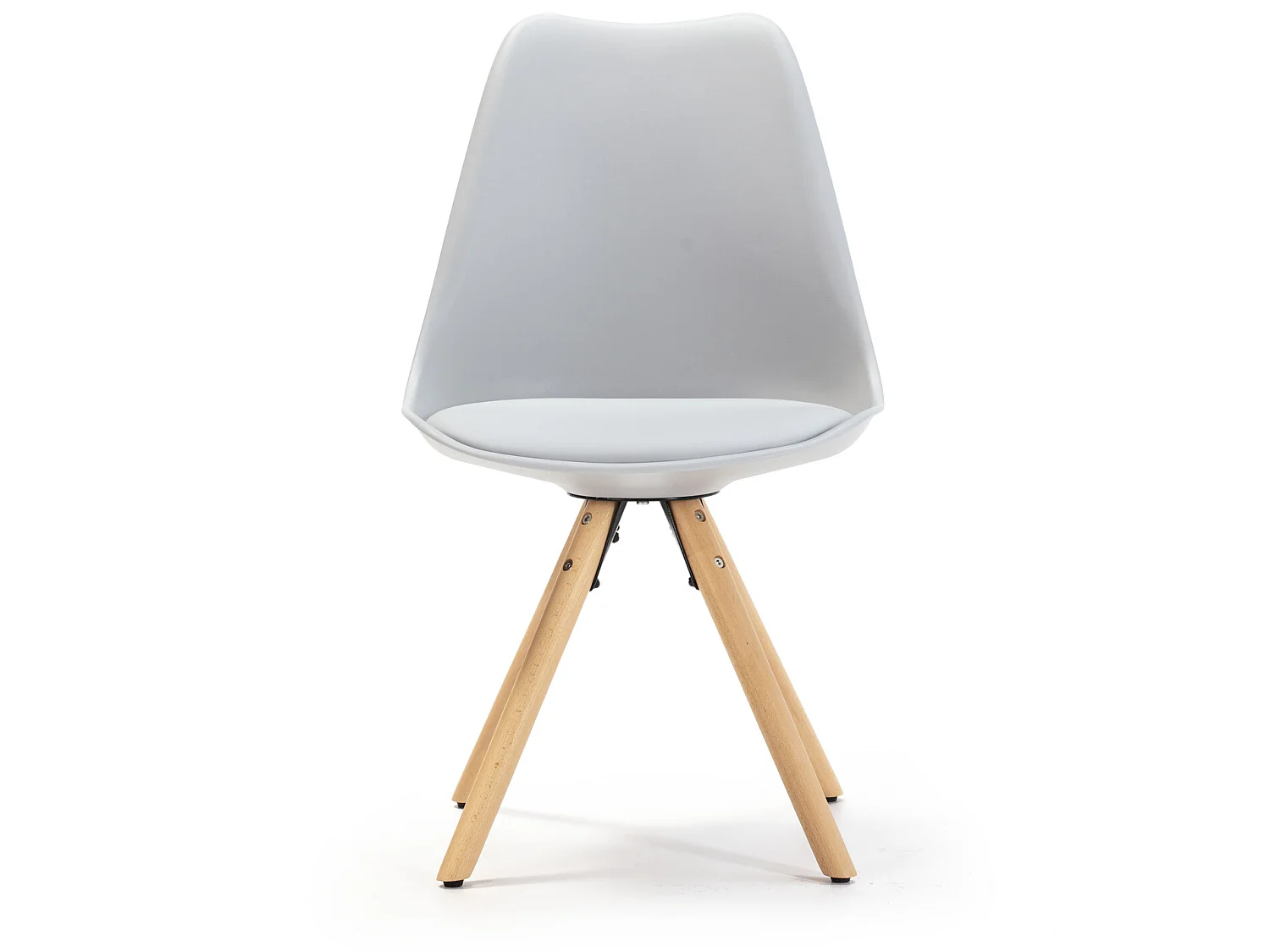 Set di 2 sedie da pranzo Jeff stile nordico grigio, 54 x 49 x 84 cm