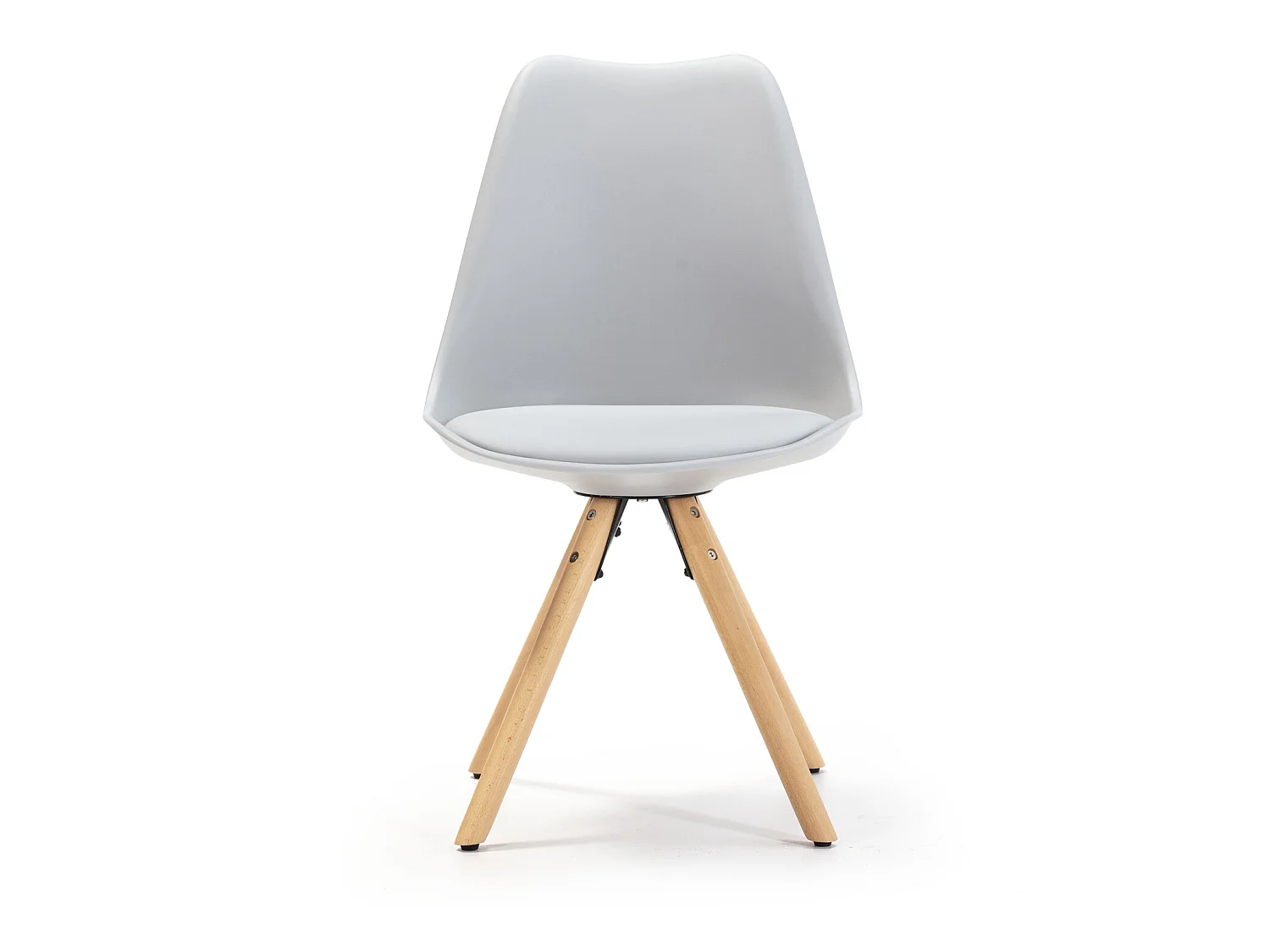 Set de 2 sillas Comedor Jeff Estilo nórdico Gris, 54 x 49 x 84 cm