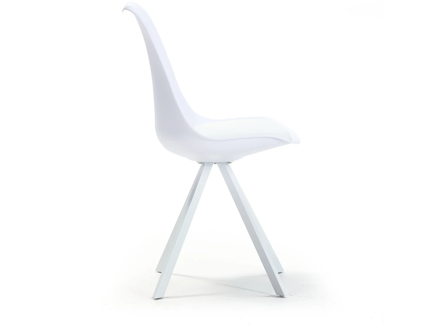 Set van 2 eetkamerstoelen Cross Nordic Style Wit, 54 x 49 x 84 cm