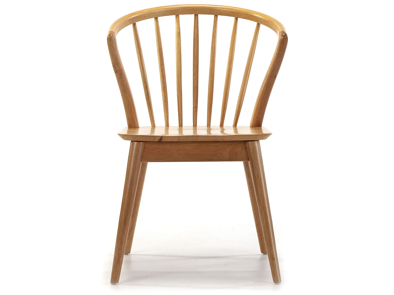 Pack 2 chaises Mura, Couleur Chêne, Bois Massif, 55 cm x 58,5 cm x 84 cm