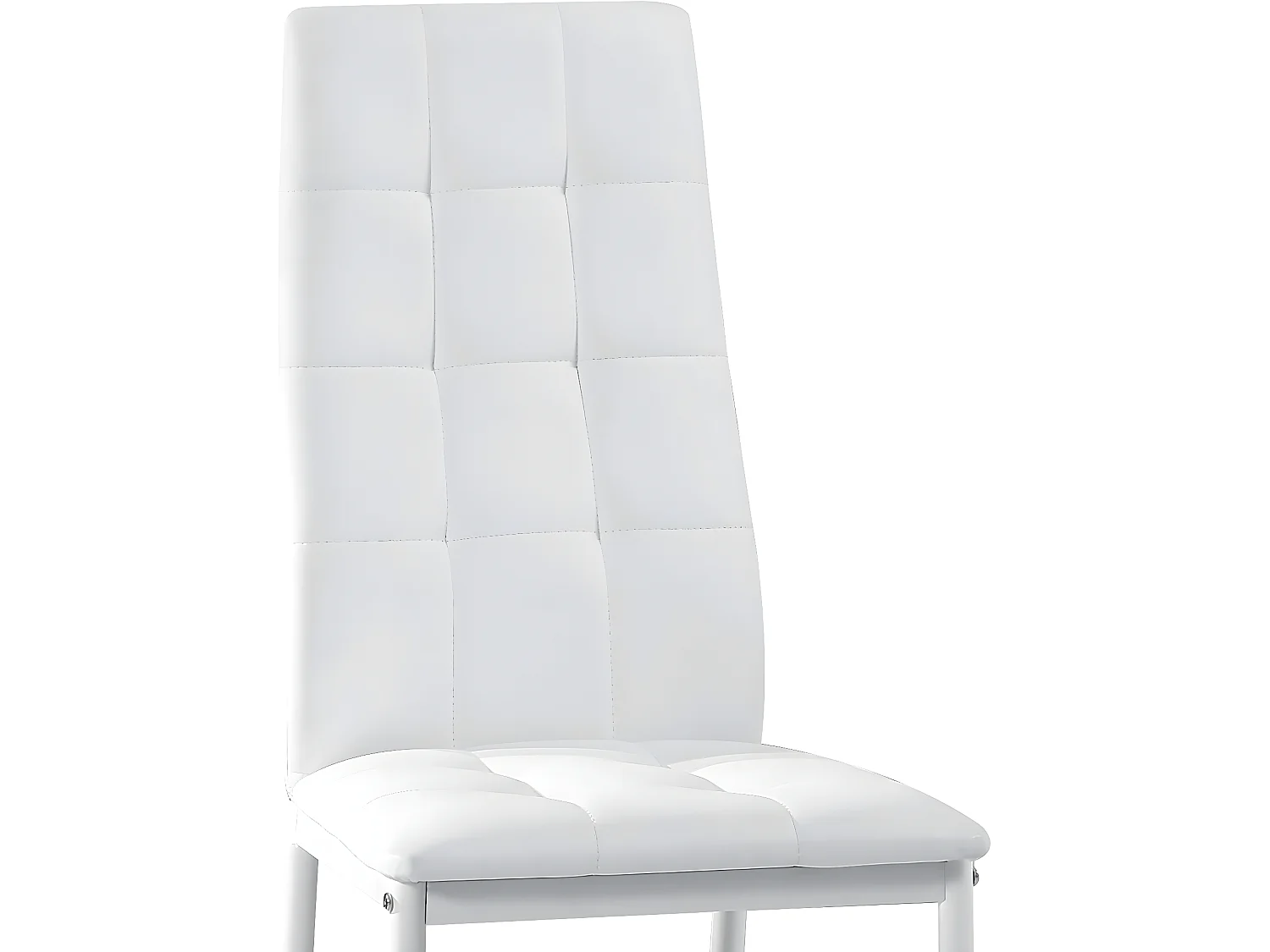 Set di 4 sedie da pranzo Chelsea bianche, 42 x 51 x 97 cm