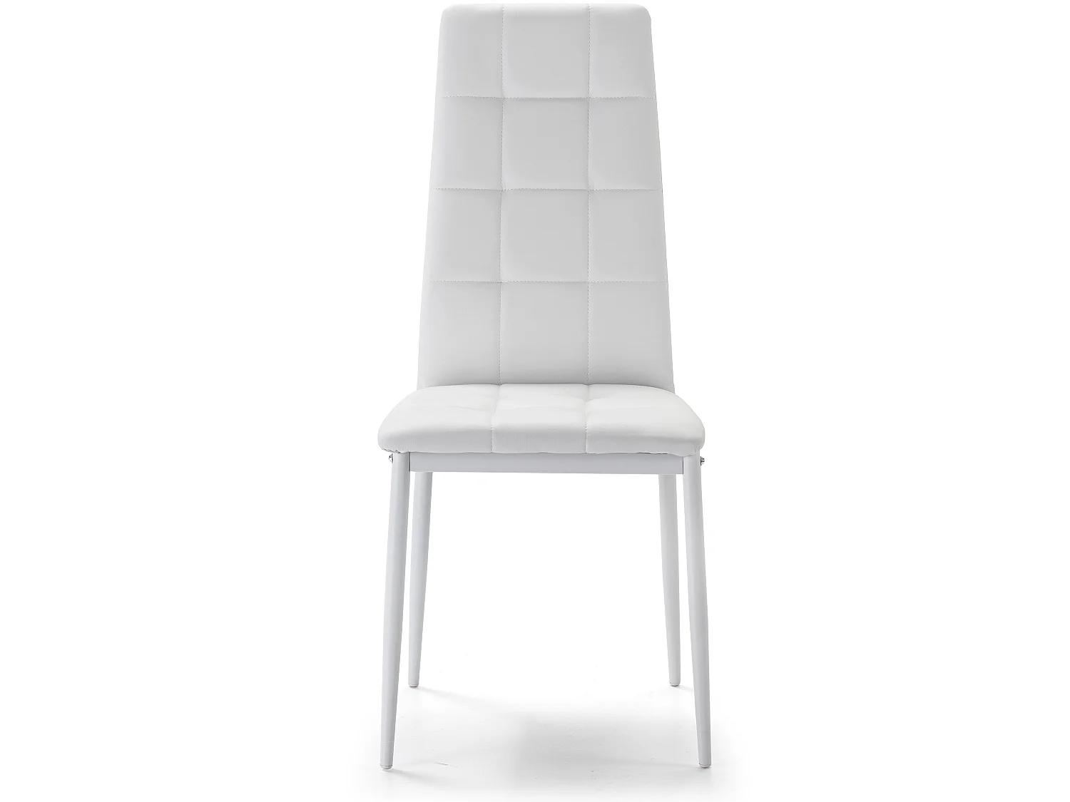 Set de 4 chaises Salon Chelsea tapissées Blanc, 42 cm x 51 cm x 97 cm