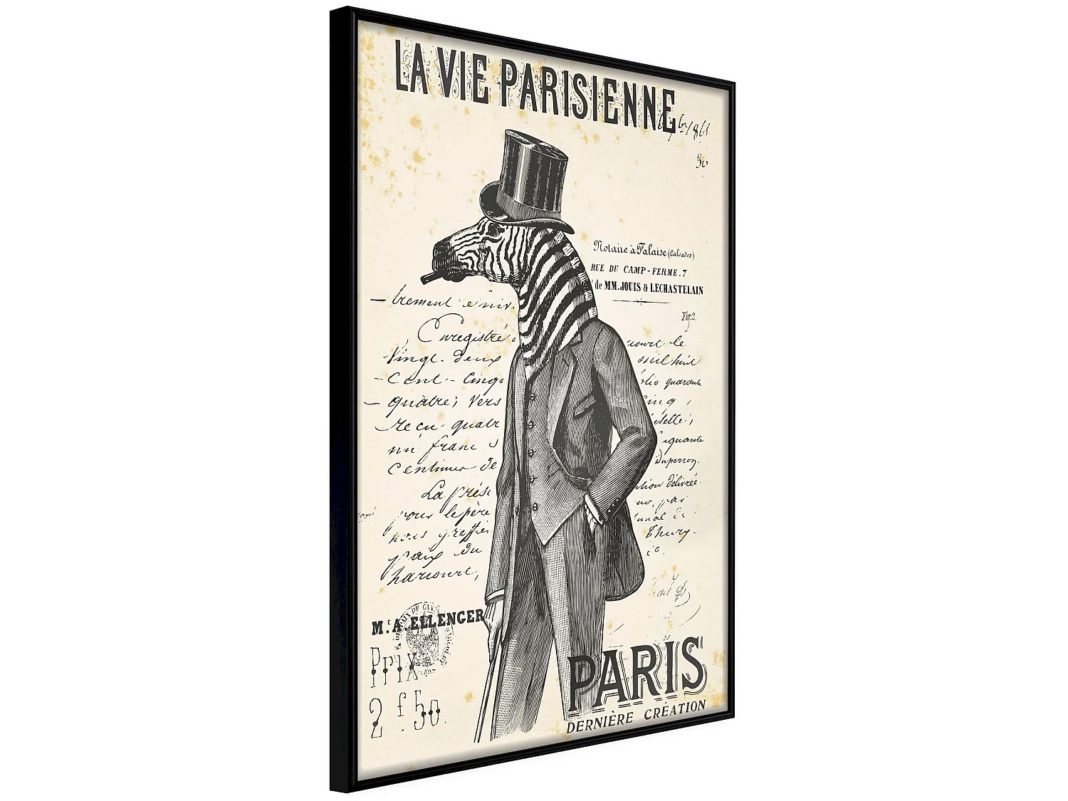 Tableau cadre La vie parisienne - 40 x 60 cm