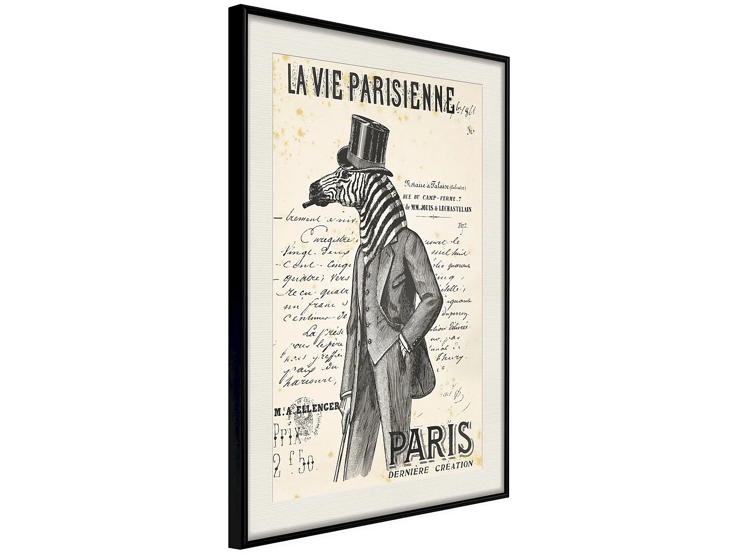 Tableau cadre La vie parisienne - 40 x 60 cm