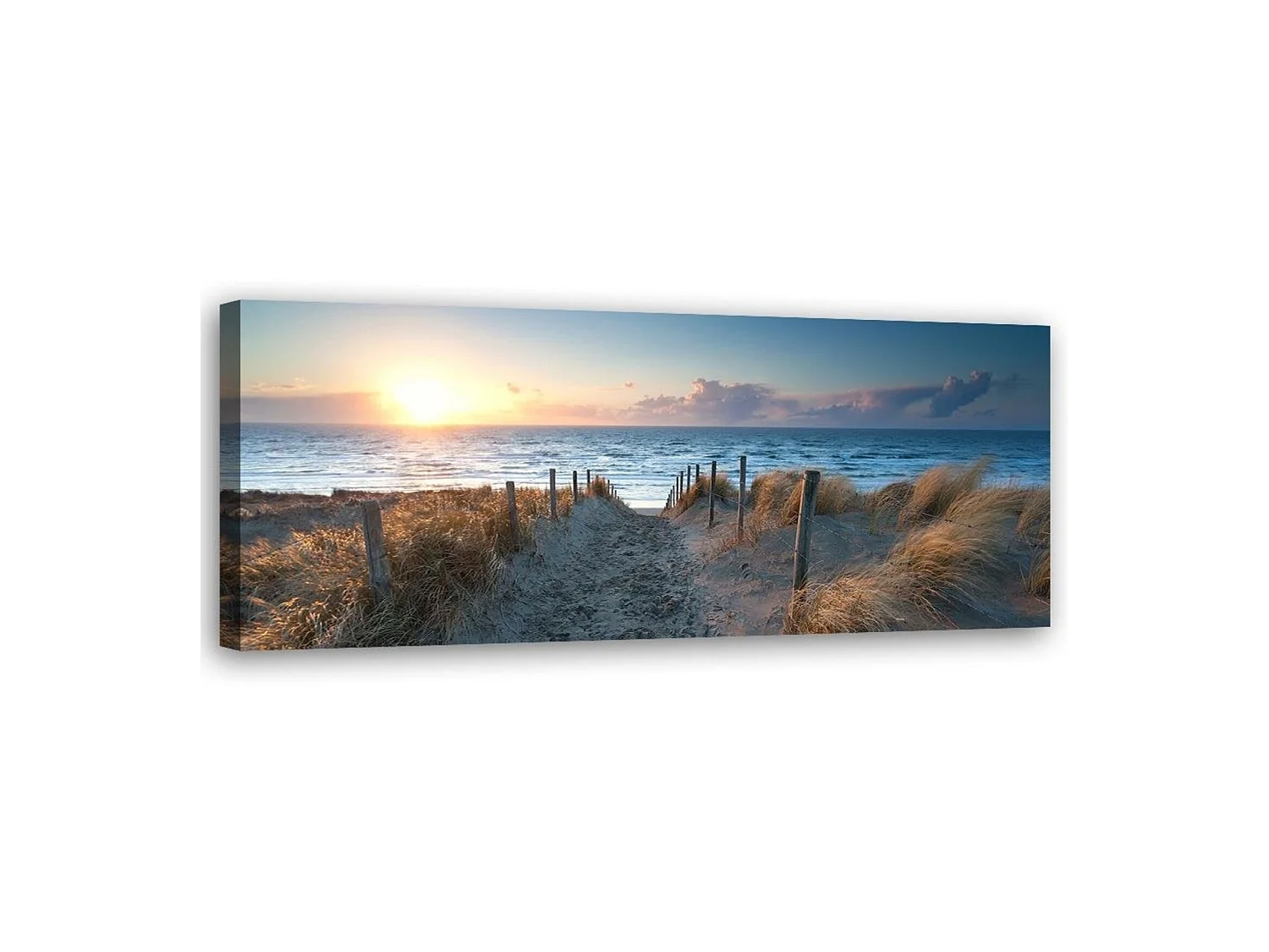 Tableau coucher de soleil sur la mer 3 - 120 x 40 cm