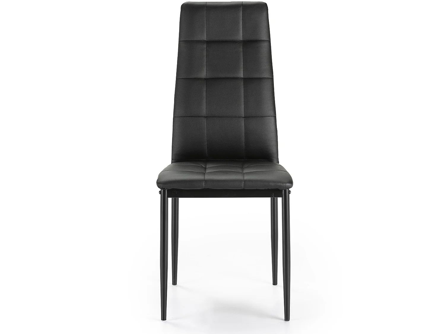 Conjunto de 4 cadeiras de jantar Chelsea estofadas em preto, 42 x 51 x 97 cm.