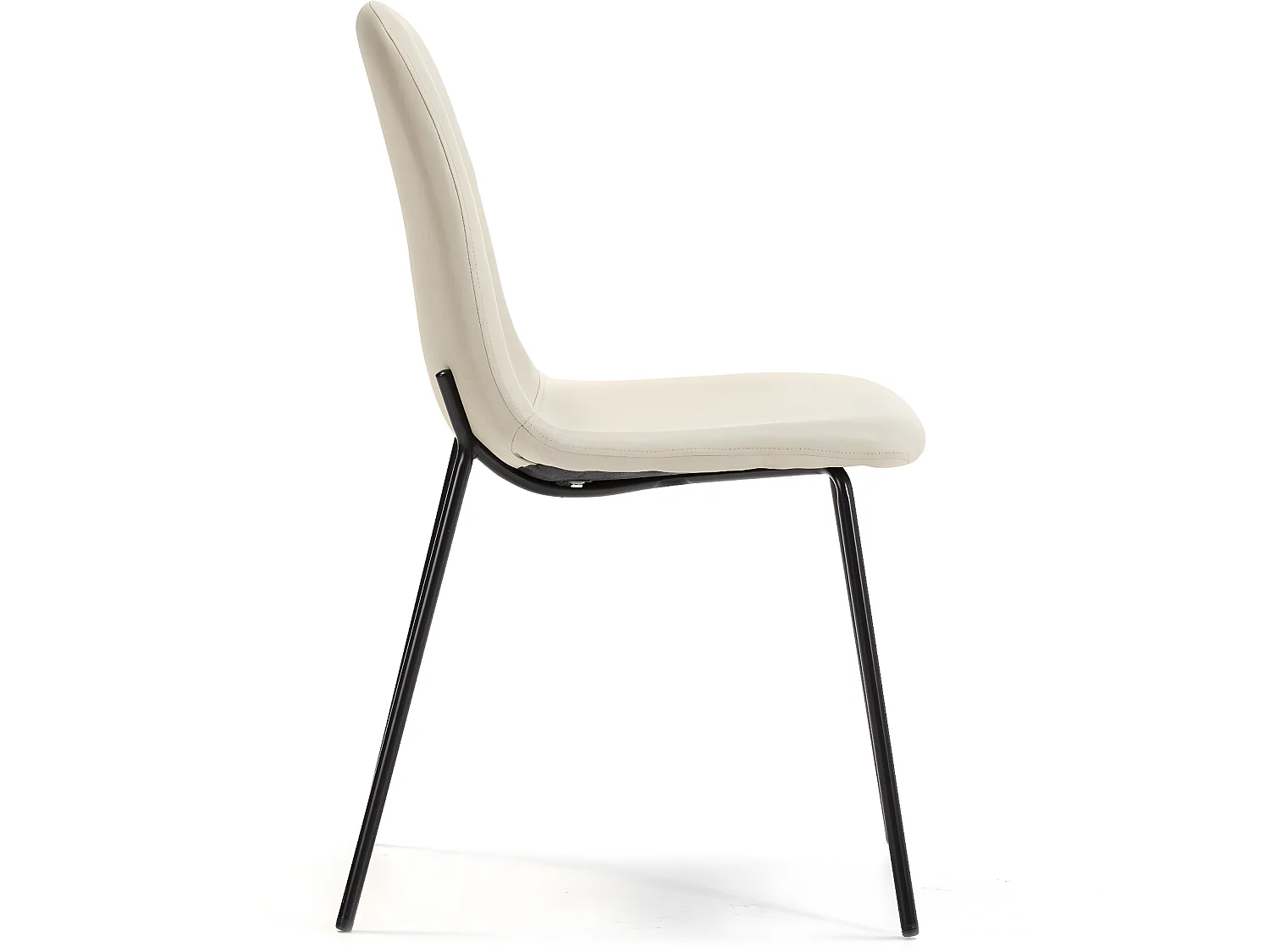 Pack 2 chaises Salle à Manger Brenda tapissées Beige, 44 cm x 54 cm x 85 cm