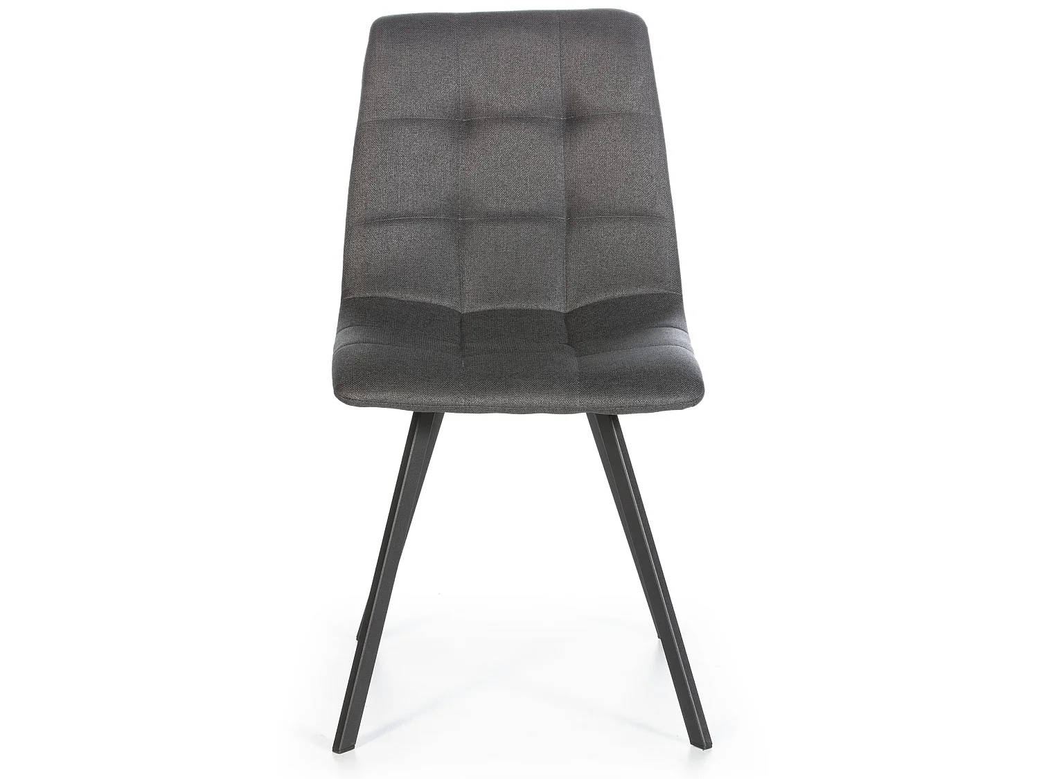 Set de 2 chaises Salle à Manger Mila Tapissées Gris Froncé, 58 cm x 45 cm x 90 cm