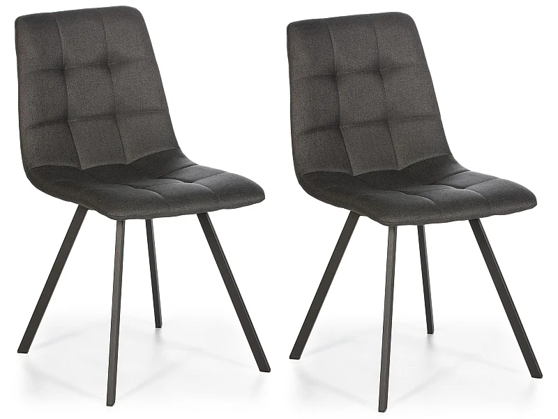 Stuhl-set 2er Mila dunkelgrau