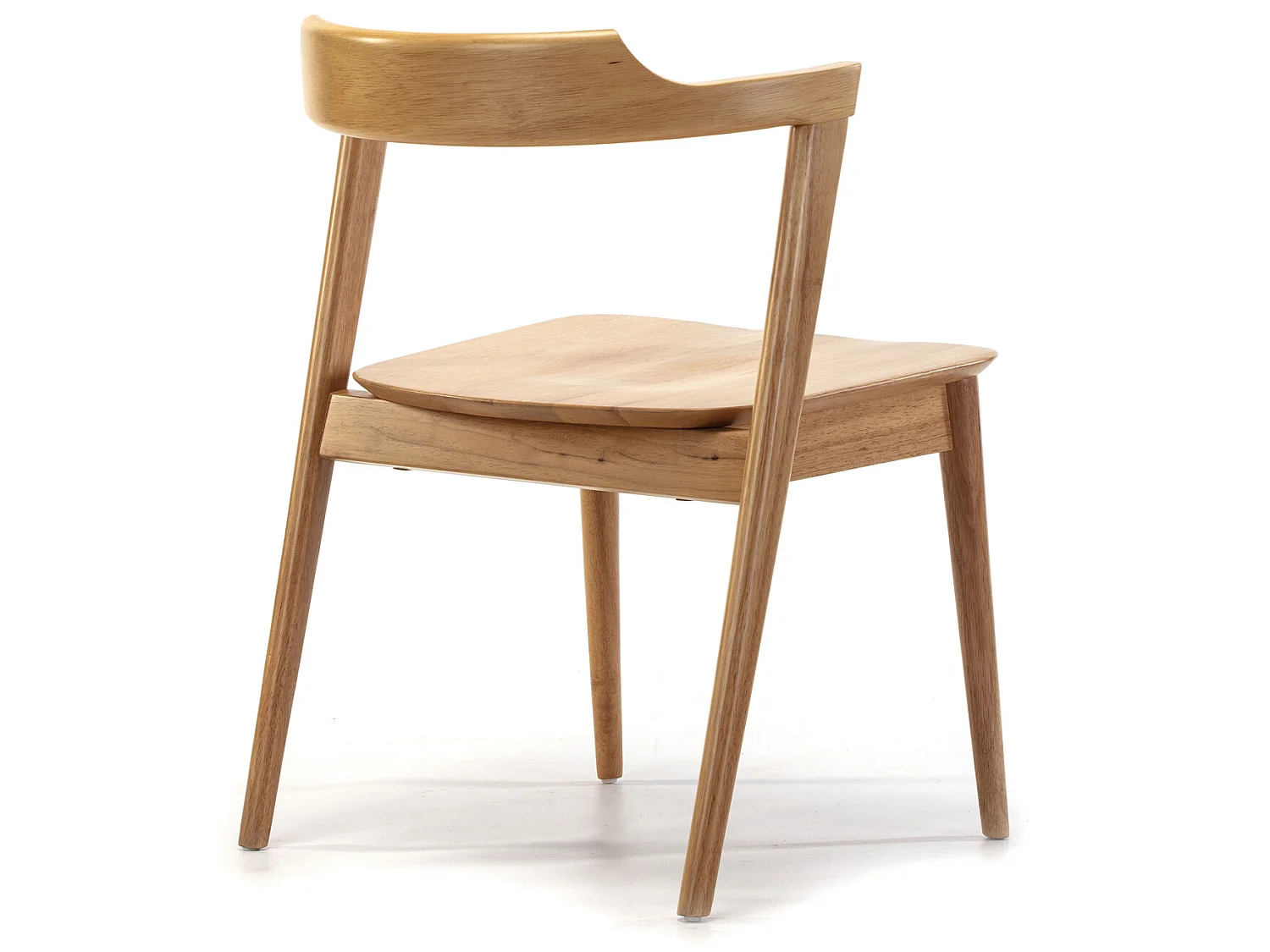 Pack 2 sedie Venus, colore rovere, legno massello, 58 x 57,5 ​​x 76 cm