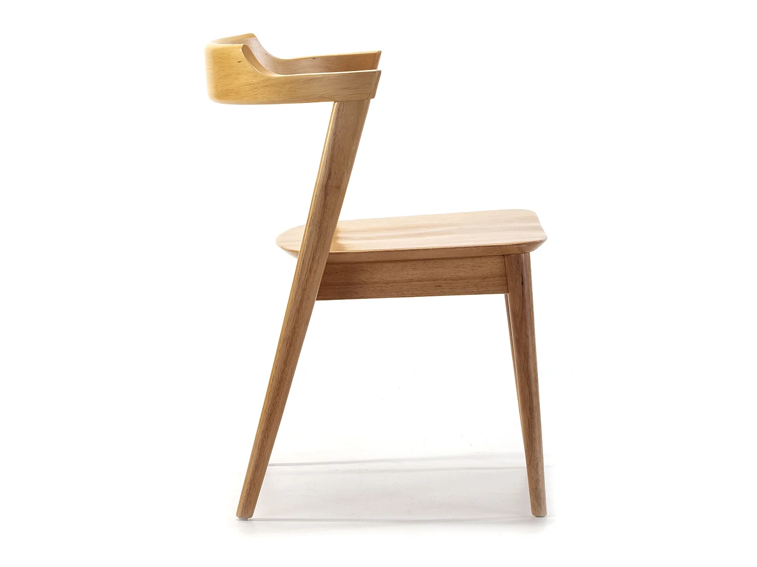 Pack 2 chaises Venus, Couleur Chêne, Bois Massif, 58 cm x 57,5 cm x 76 cm