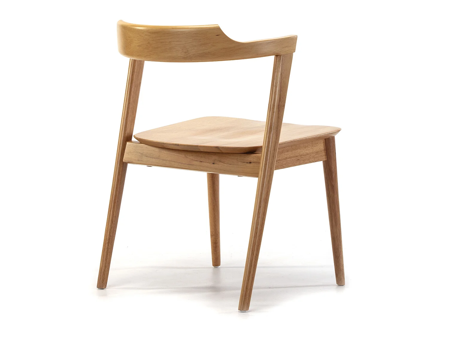 Pack 2 chaises Venus, Couleur Chêne, Bois Massif, 58 cm x 57,5 cm x 76 cm