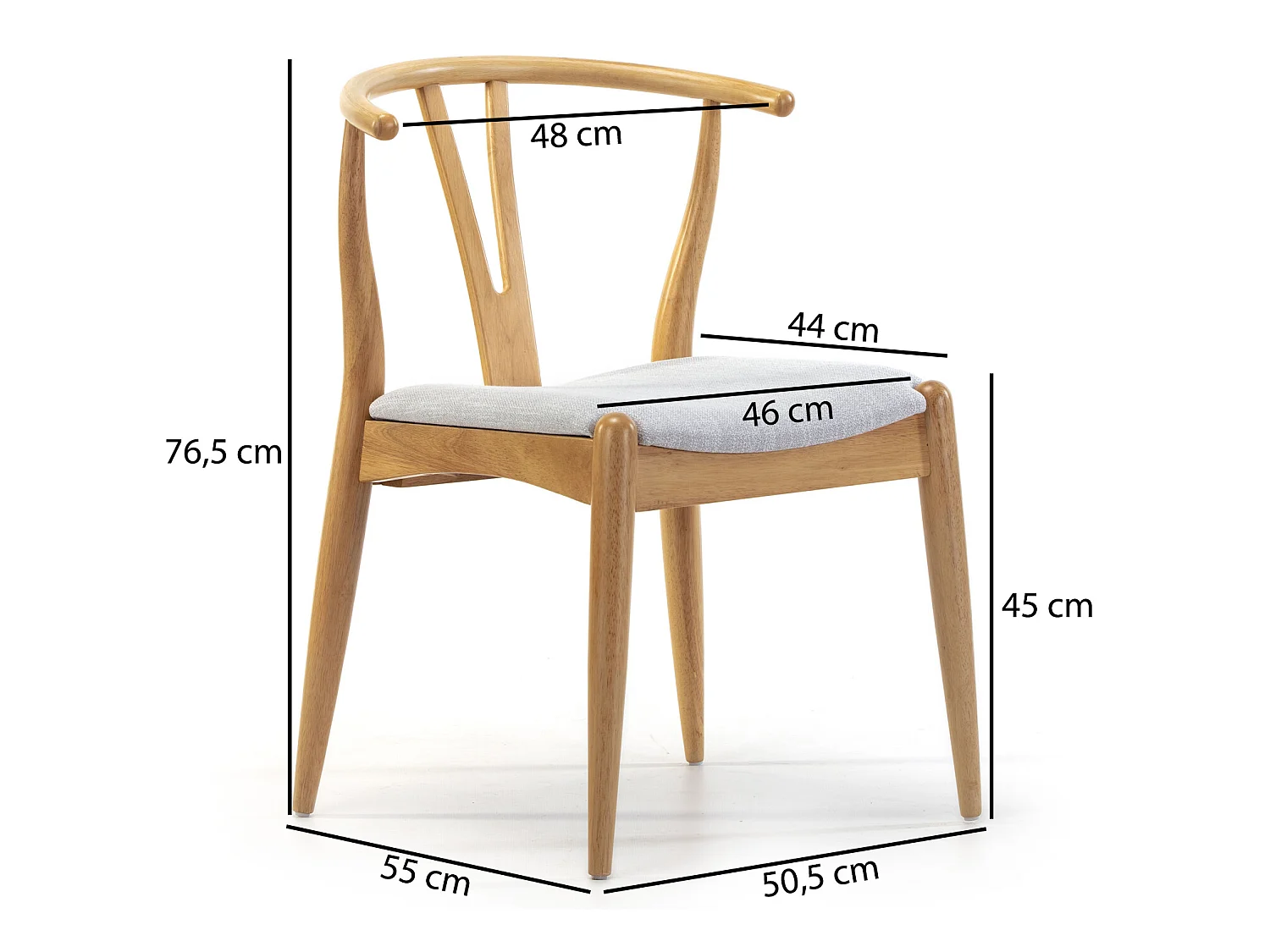 Stuhl-set 2er Rustic Farbe Eiche