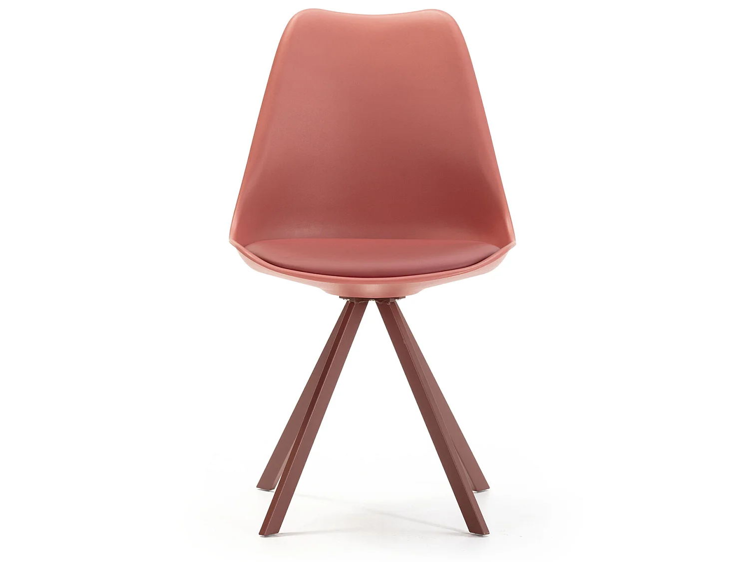 Pack 2 chaises Salle à Manger Cross Style Nordique Rouge, 54 cm x 49 cm x 84 cm