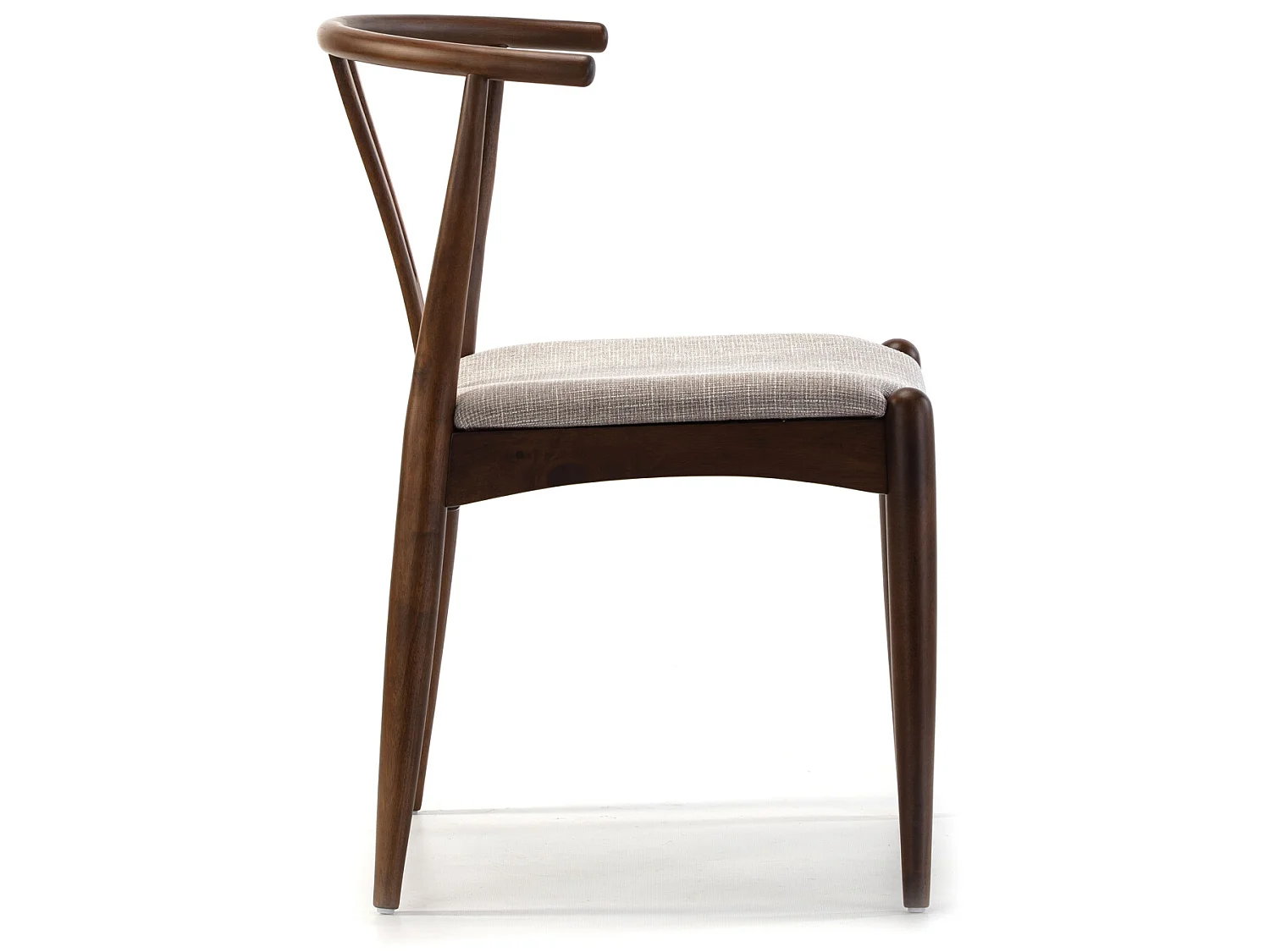 Pack 2 chaises Rustic, Couleur Noyer, Bois Massif, 55 cm x 54,5 cm x 76 cm