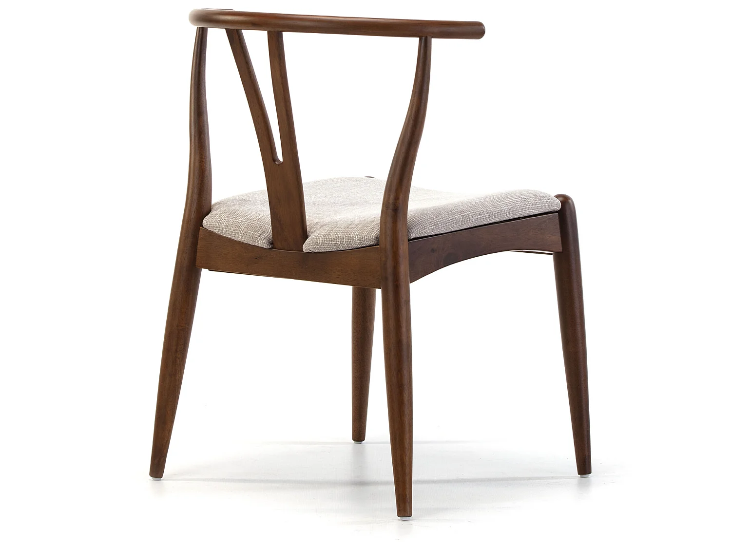 Pack 2 chaises Rustic, Couleur Noyer, Bois Massif, 55 cm x 54,5 cm x 76 cm