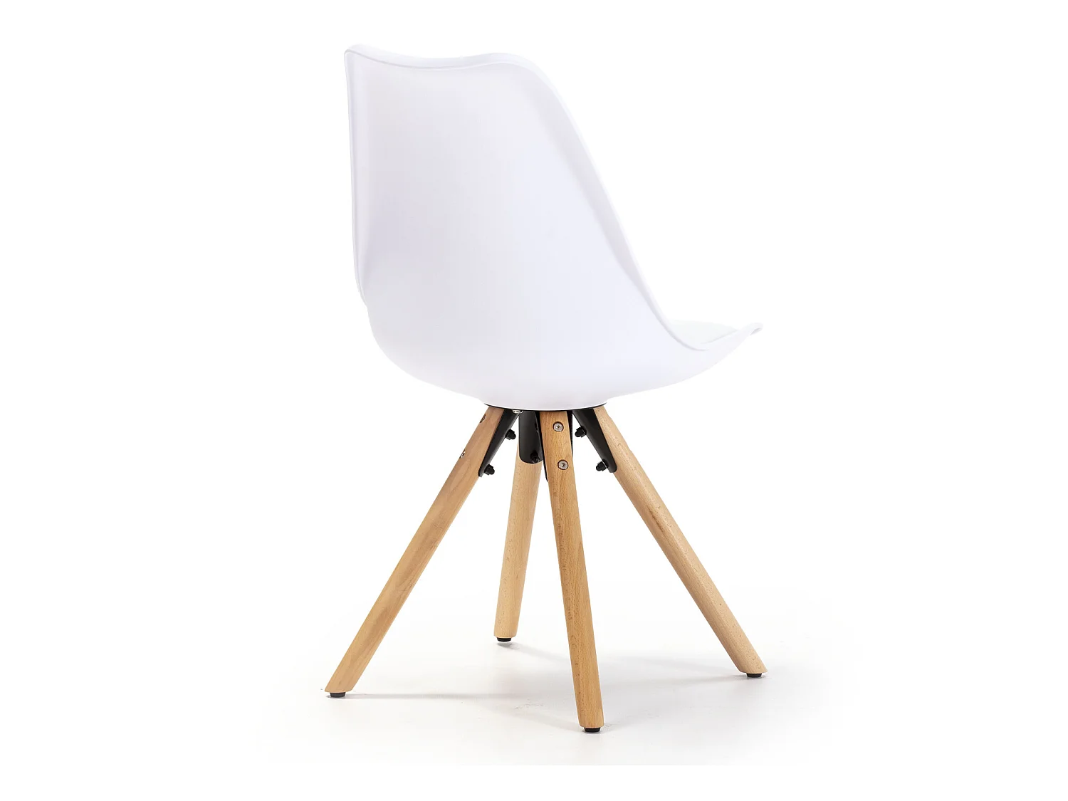 Conjunto de 2 cadeiras de jantar Jeff estilo nórdico branco, 54 x 49 x 84 cm.