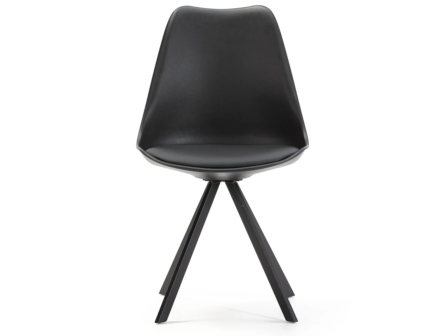Set van 2 eetkamerstoelen Cross Nordic Style Zwart, 54 x 49 x 84 cm
