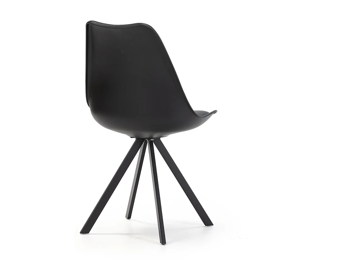 Set van 2 eetkamerstoelen Cross Nordic Style Zwart, 54 x 49 x 84 cm