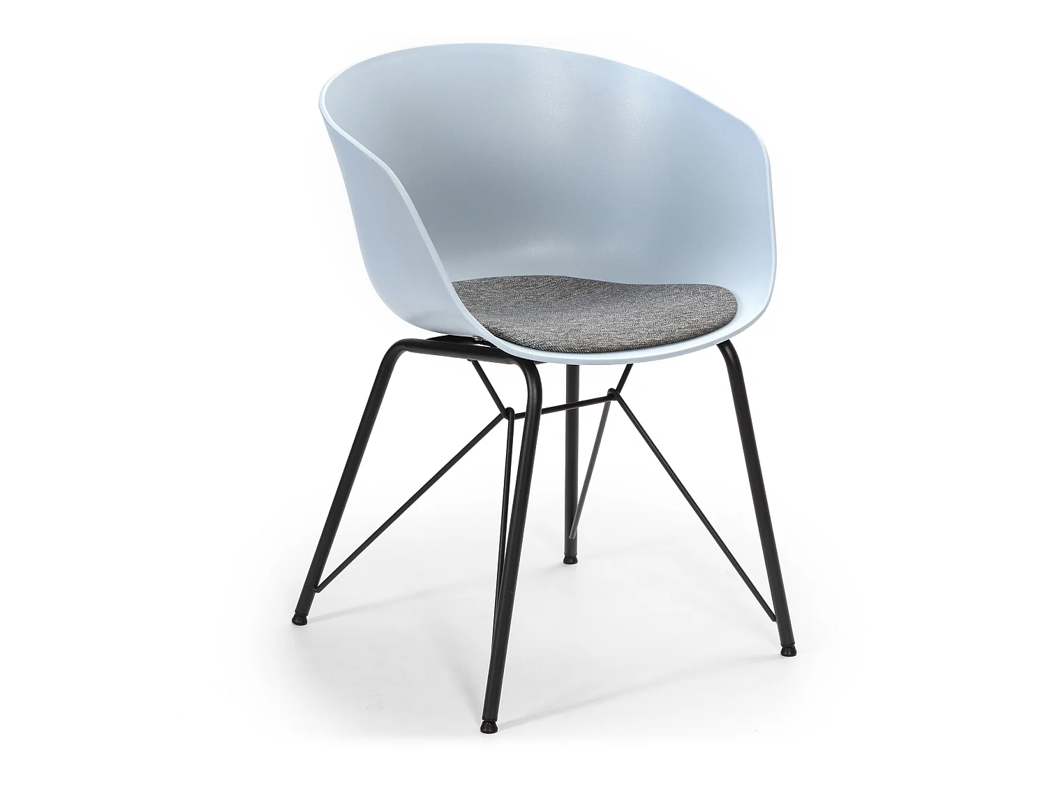 Fauteuil pour Salle à Manger Alba Couleur Bleu, Assise rembourrée