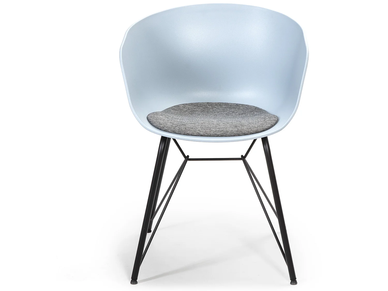 Fauteuil pour Salle à Manger Alba Couleur Bleu, Assise rembourrée