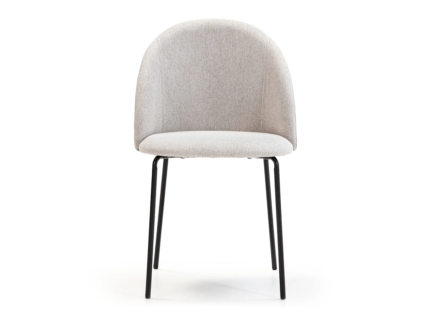 Set van 2 eetkamerstoelen Kenia, bekleed met beige stof, 43 x 47 x 78,5 cm.