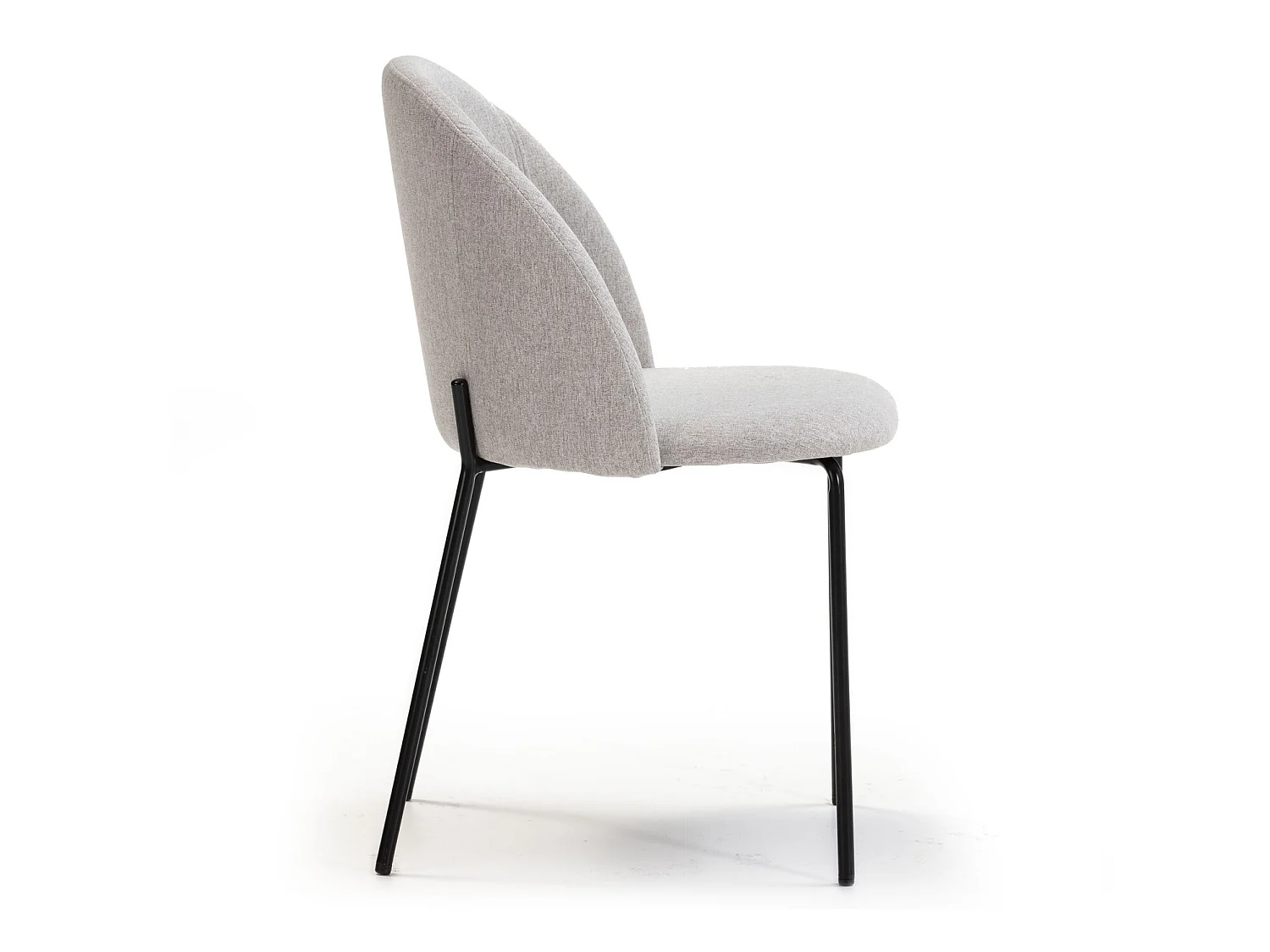 Set van 2 eetkamerstoelen Kenia, bekleed met beige stof, 43 x 47 x 78,5 cm.