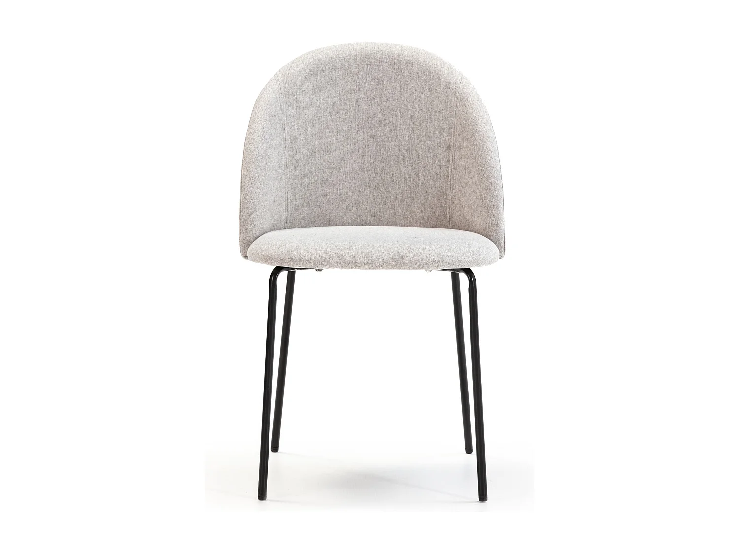 Set van 2 eetkamerstoelen Kenia, bekleed met beige stof, 43 x 47 x 78,5 cm.