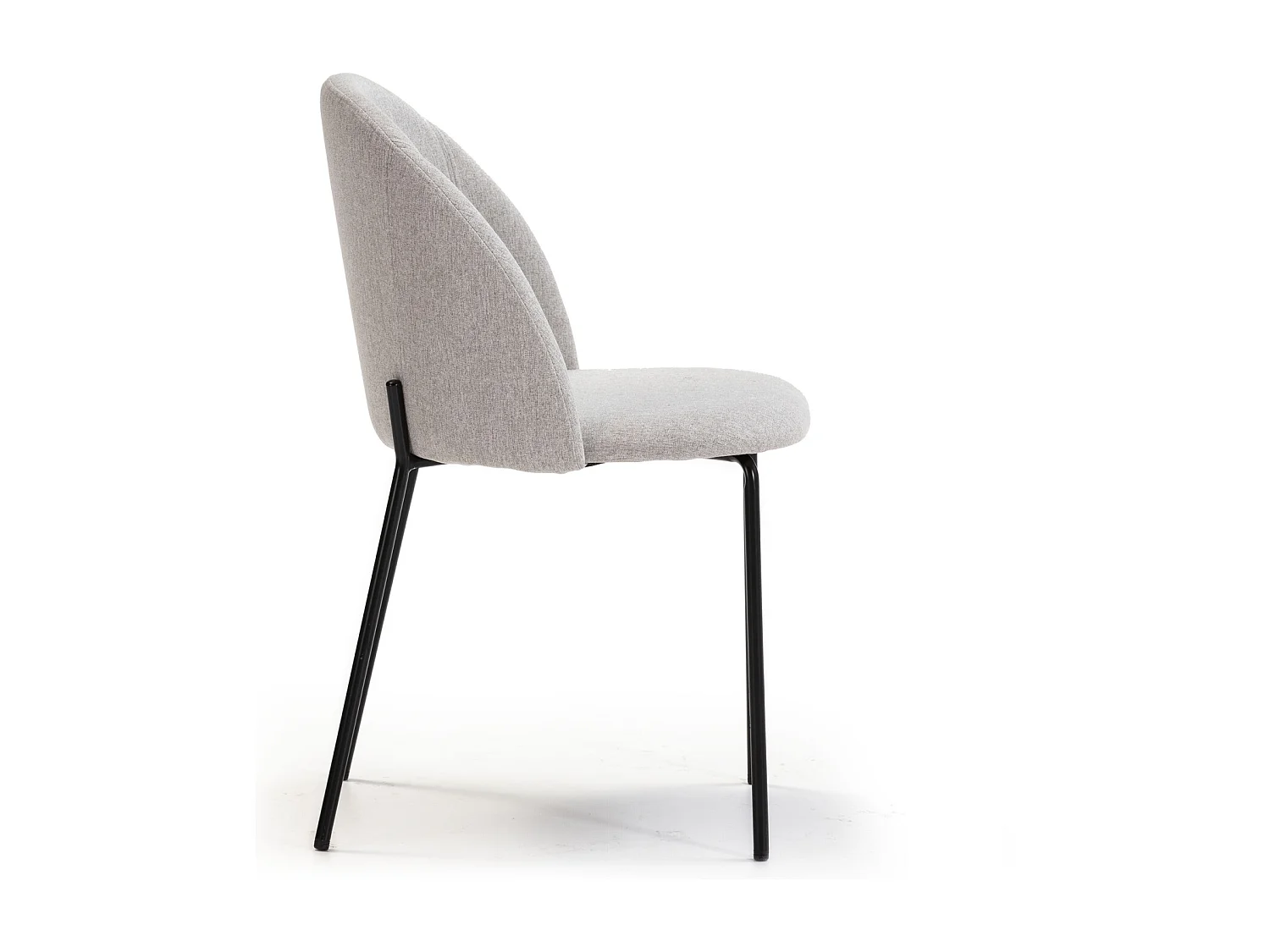 Set van 2 eetkamerstoelen Kenia, bekleed met beige stof, 43 x 47 x 78,5 cm.