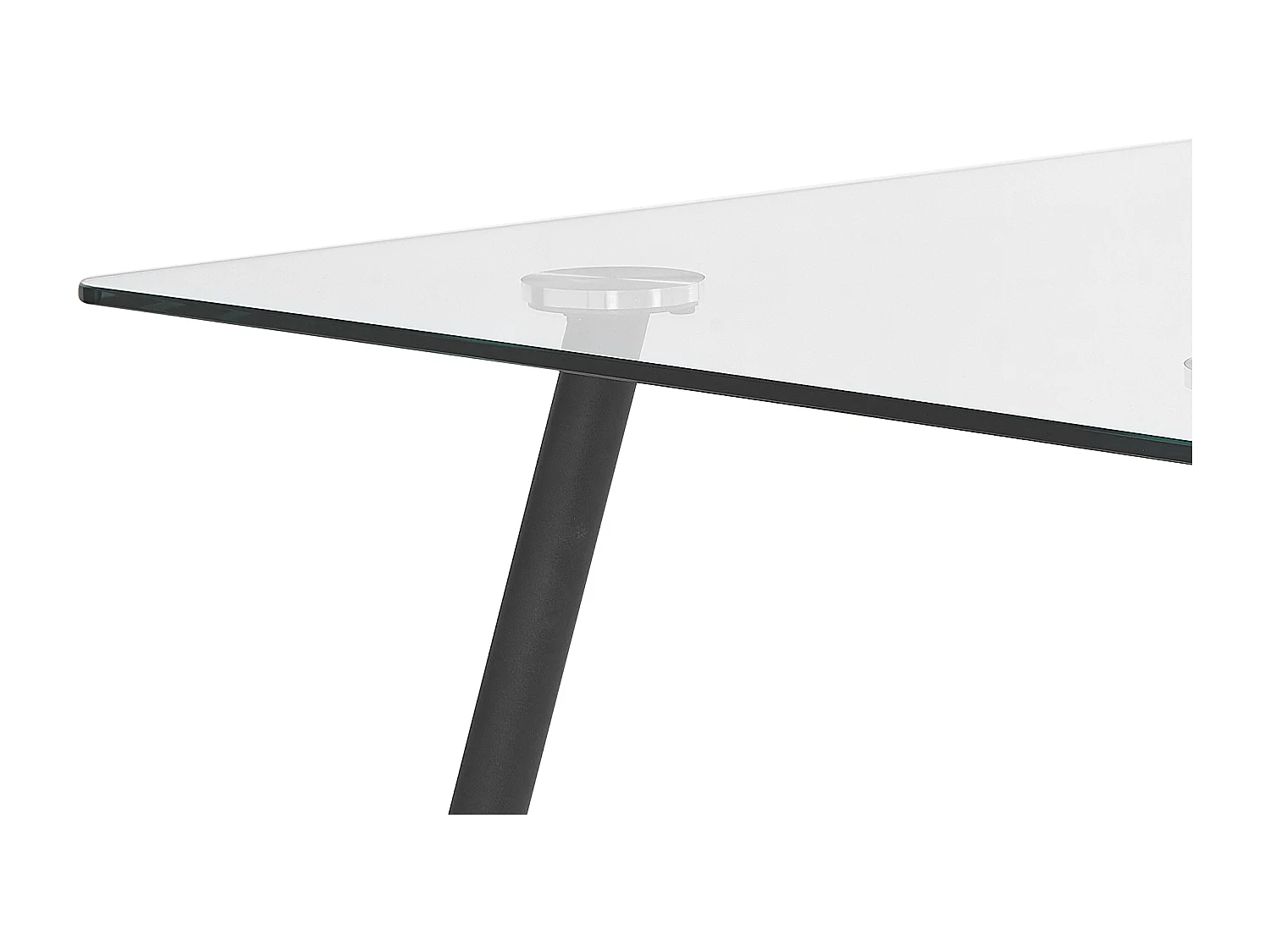 Eettafel MIDLAND Zwart 140 cm 80 cm Veiligheidsglas