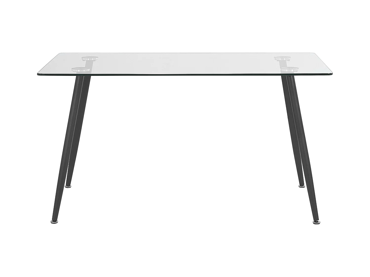 Table de repas MIDLAND Noir 140 cm 80 cm Verre de sécurité