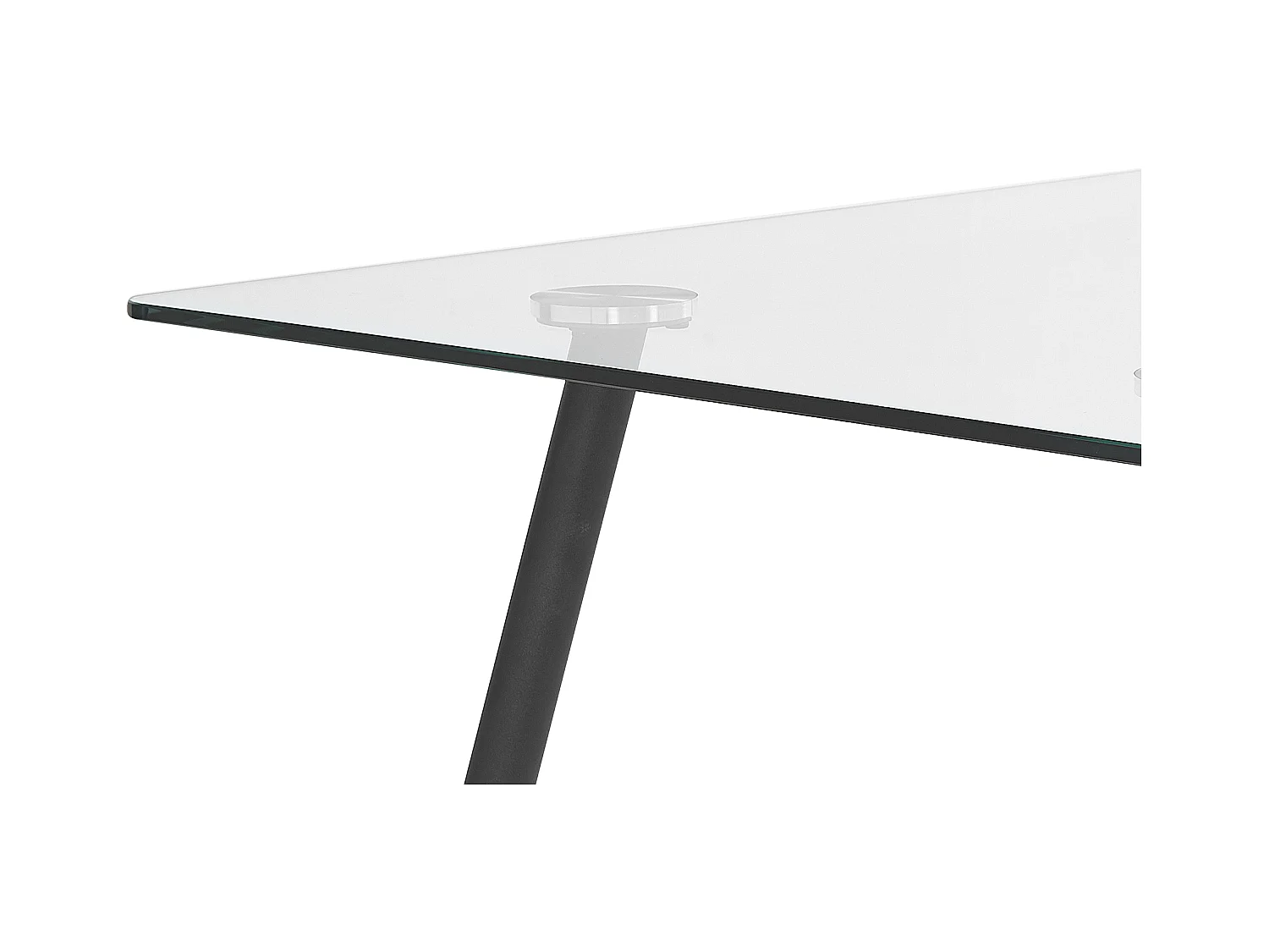 Table de repas MIDLAND Noir 140 cm 80 cm Verre de sécurité