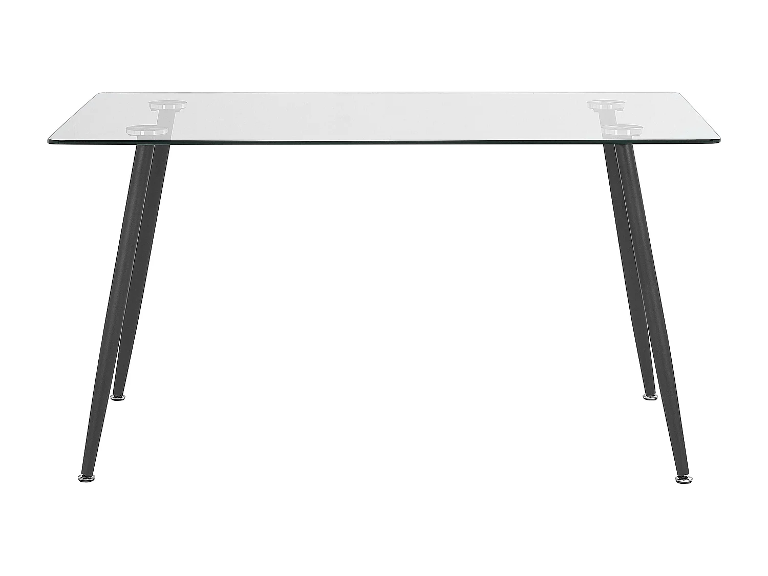 Eettafel MIDLAND Zwart 140 cm 80 cm Veiligheidsglas