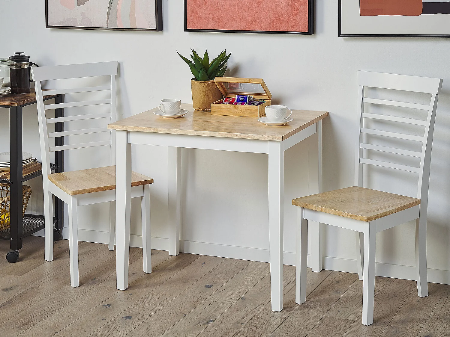 Table de repas BATTERSBY Blanc 80 cm 60 cm Bois