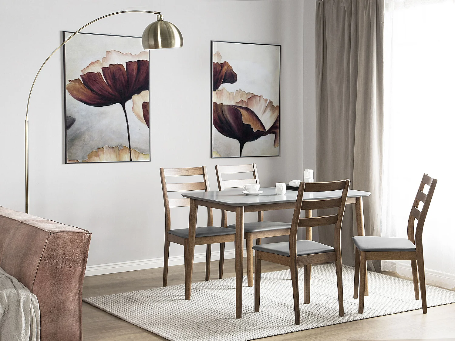 Tavolo da pranzo MODESTO Grigio 118 cm 77 cm Legno