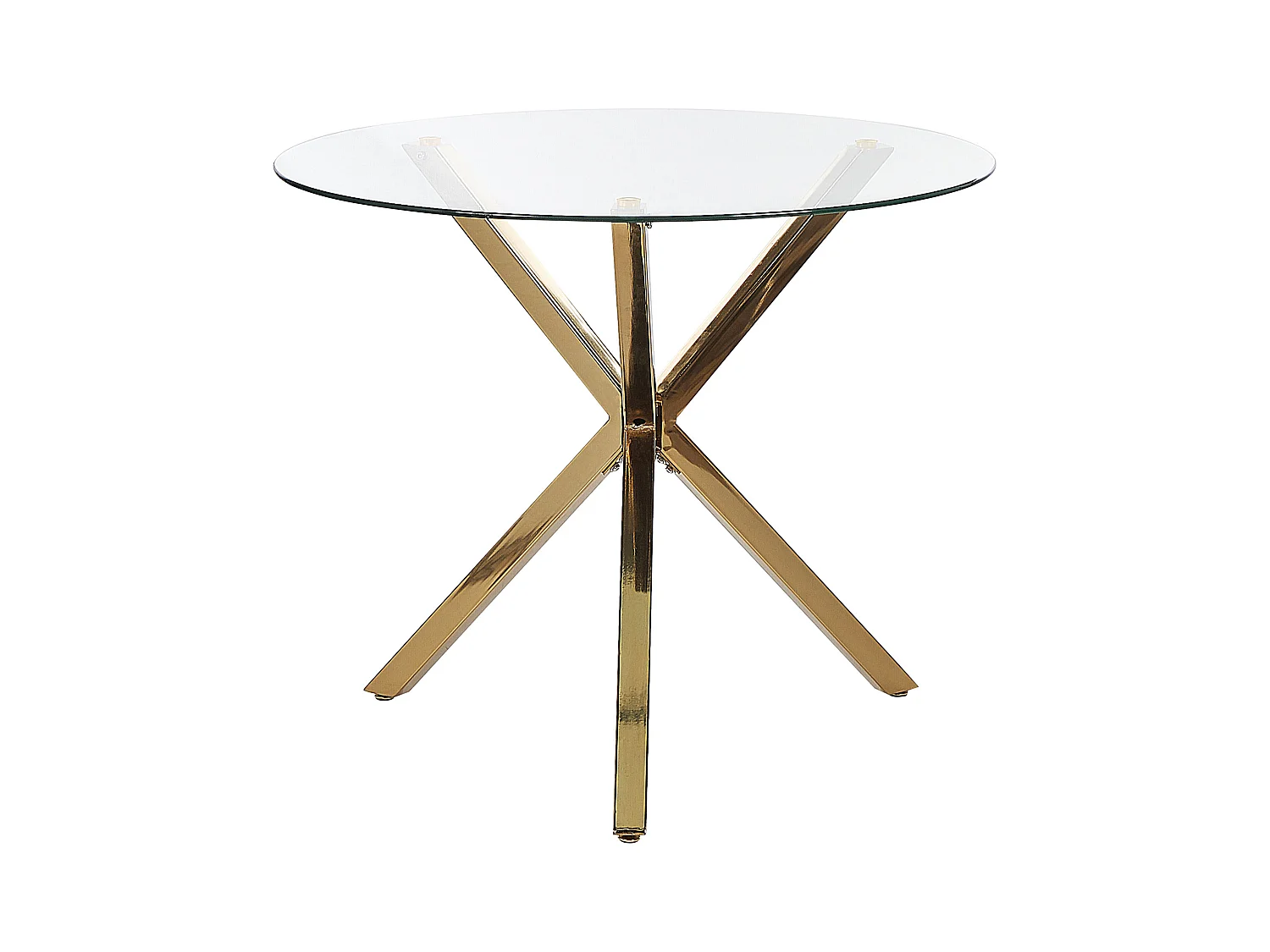 Eettafel SAVONI Goud 90 cm 90 cm Veiligheidsglas
