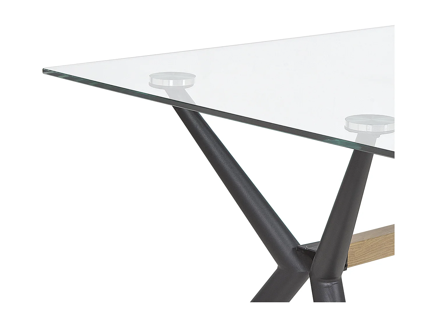 Table de repas SACRAMENTO Noir 140 cm 80 cm Verre de sécurité