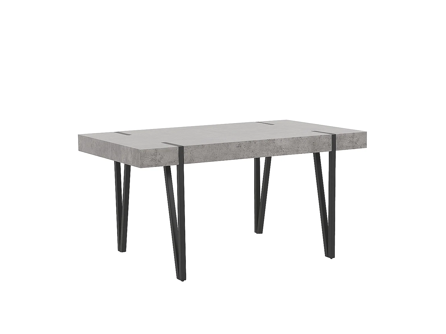 Table de repas ADENA Effet béton gris 150 cm 90 cm