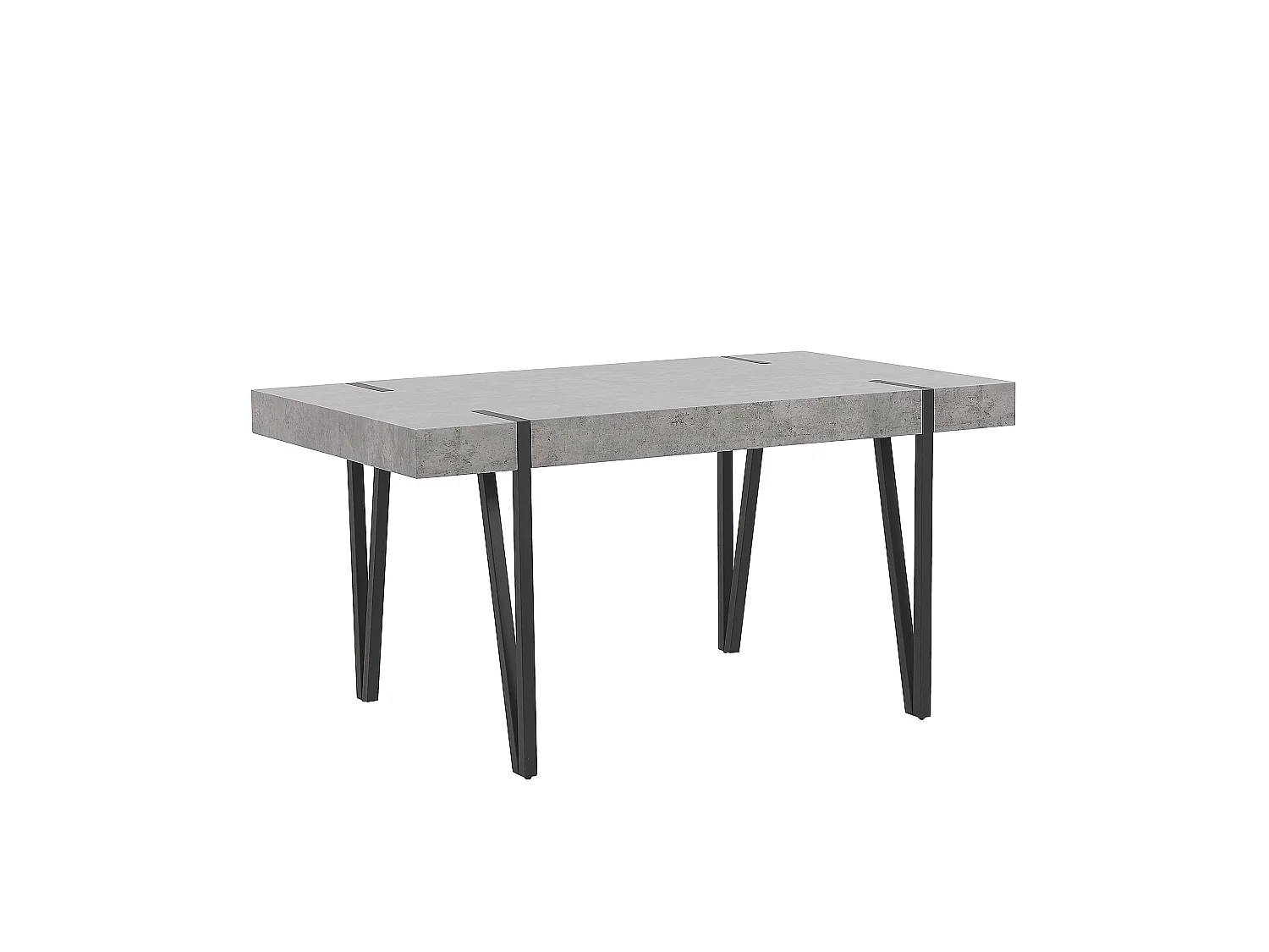 Table de repas ADENA Effet béton gris 150 cm 90 cm